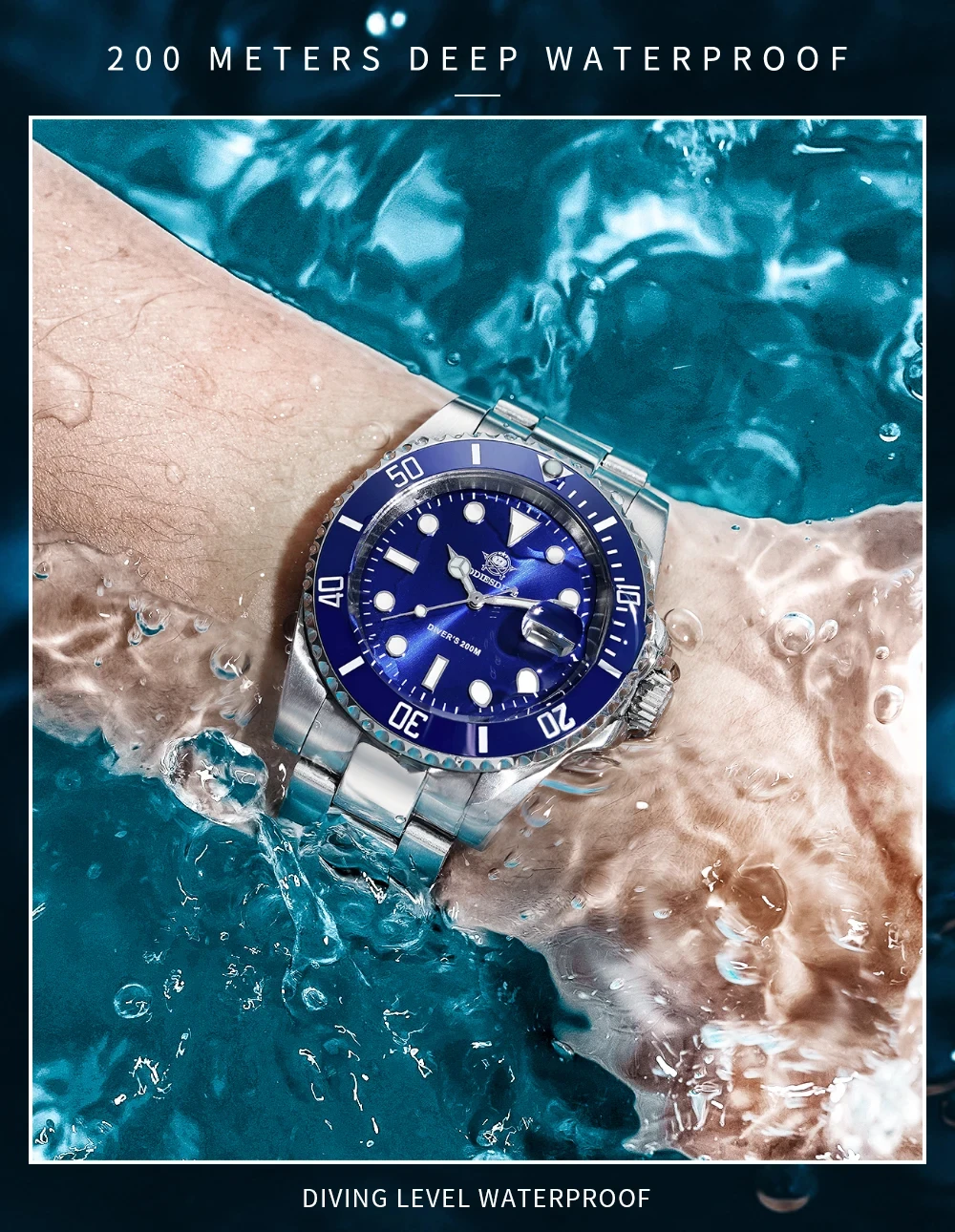 ADDIESDIVE 41mm Men's Diver Quartz Watch Domed Glass Ceramic Bezel Wristwatch Waterproof 200m Super Luminous Stainless Watches - Image 12
