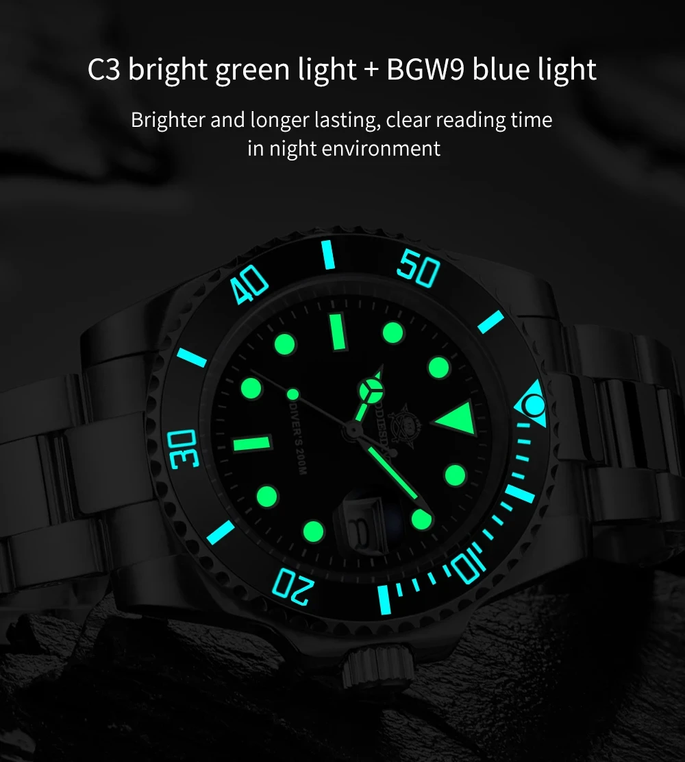 ADDIESDIVE 41mm Men's Diver Quartz Watch Domed Glass Ceramic Bezel Wristwatch Waterproof 200m Super Luminous Stainless Watches - Image 17