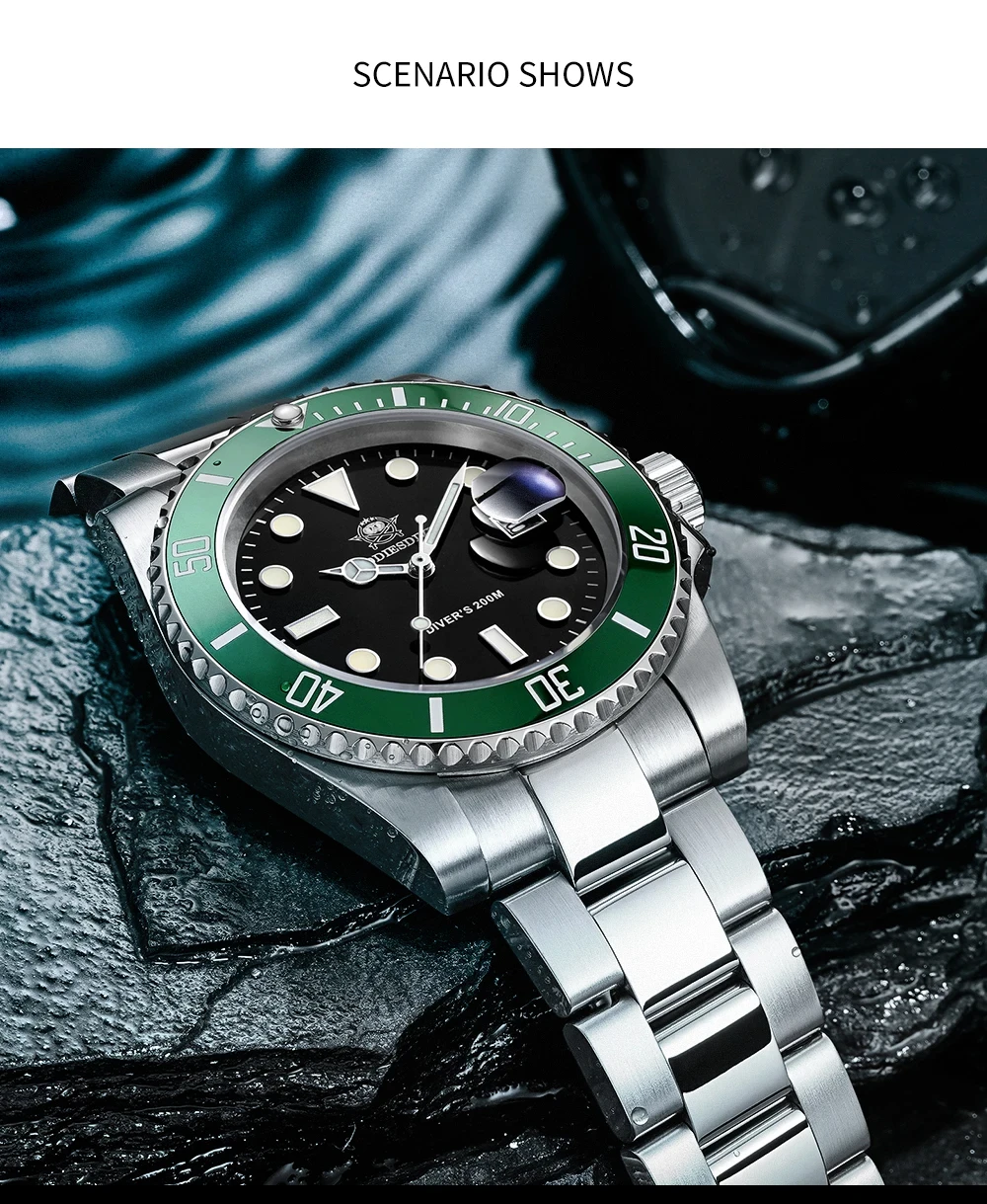 ADDIESDIVE 41mm Men's Diver Quartz Watch Domed Glass Ceramic Bezel Wristwatch Waterproof 200m Super Luminous Stainless Watches - Image 22