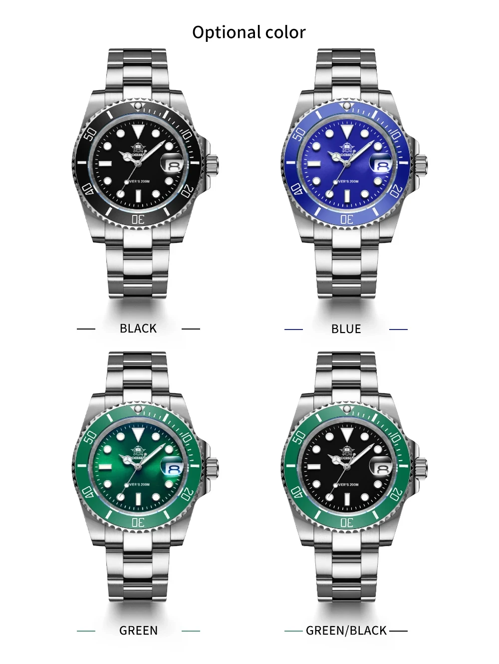 ADDIESDIVE 41mm Men's Diver Quartz Watch Domed Glass Ceramic Bezel Wristwatch Waterproof 200m Super Luminous Stainless Watches - Image 13