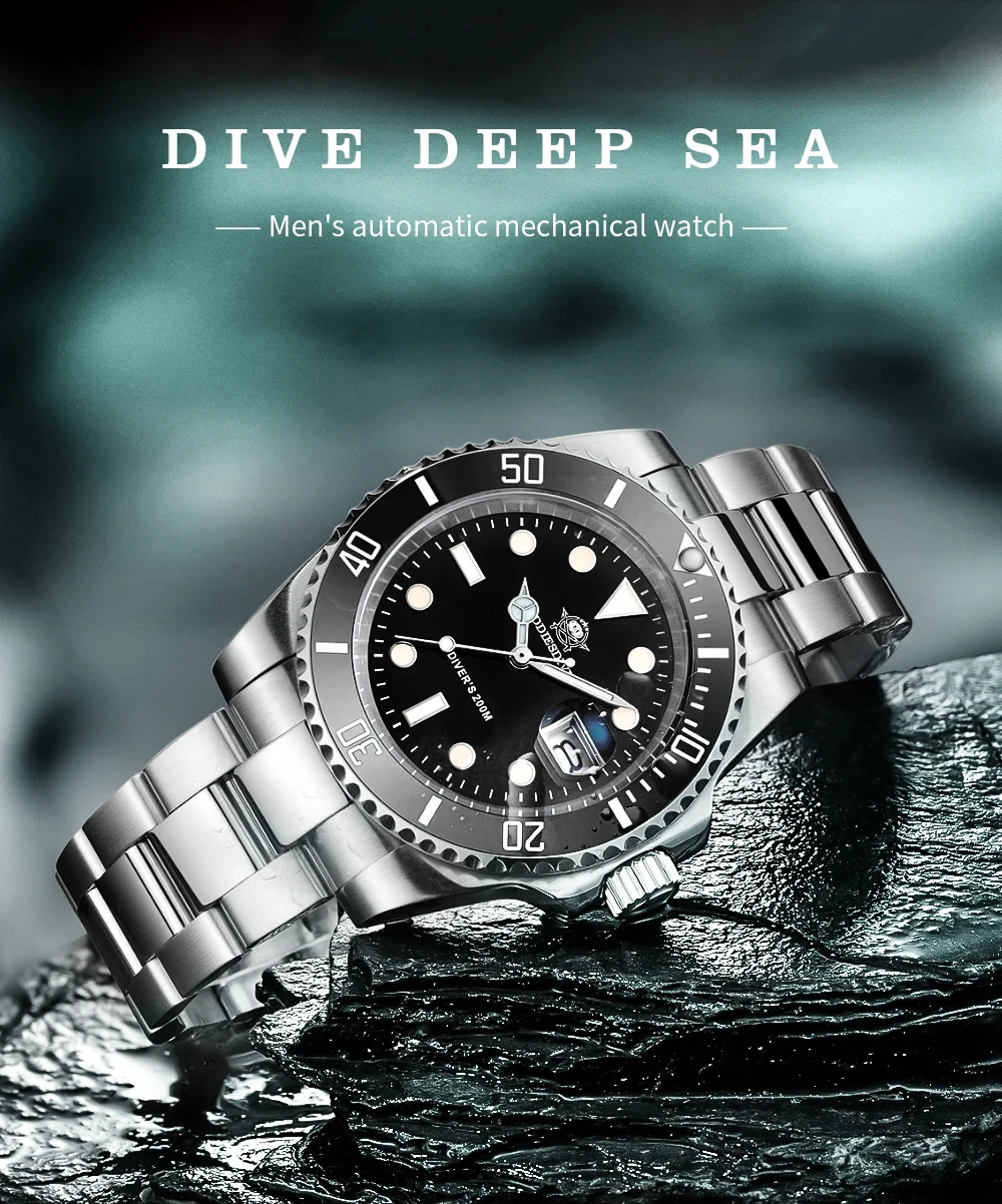 ADDIESDIVE 41mm Men's Diver Quartz Watch Domed Glass Ceramic Bezel Wristwatch Waterproof 200m Super Luminous Stainless Watches - Image 11